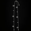 Open Heart Charm Beeded 925 Silver Anklet 